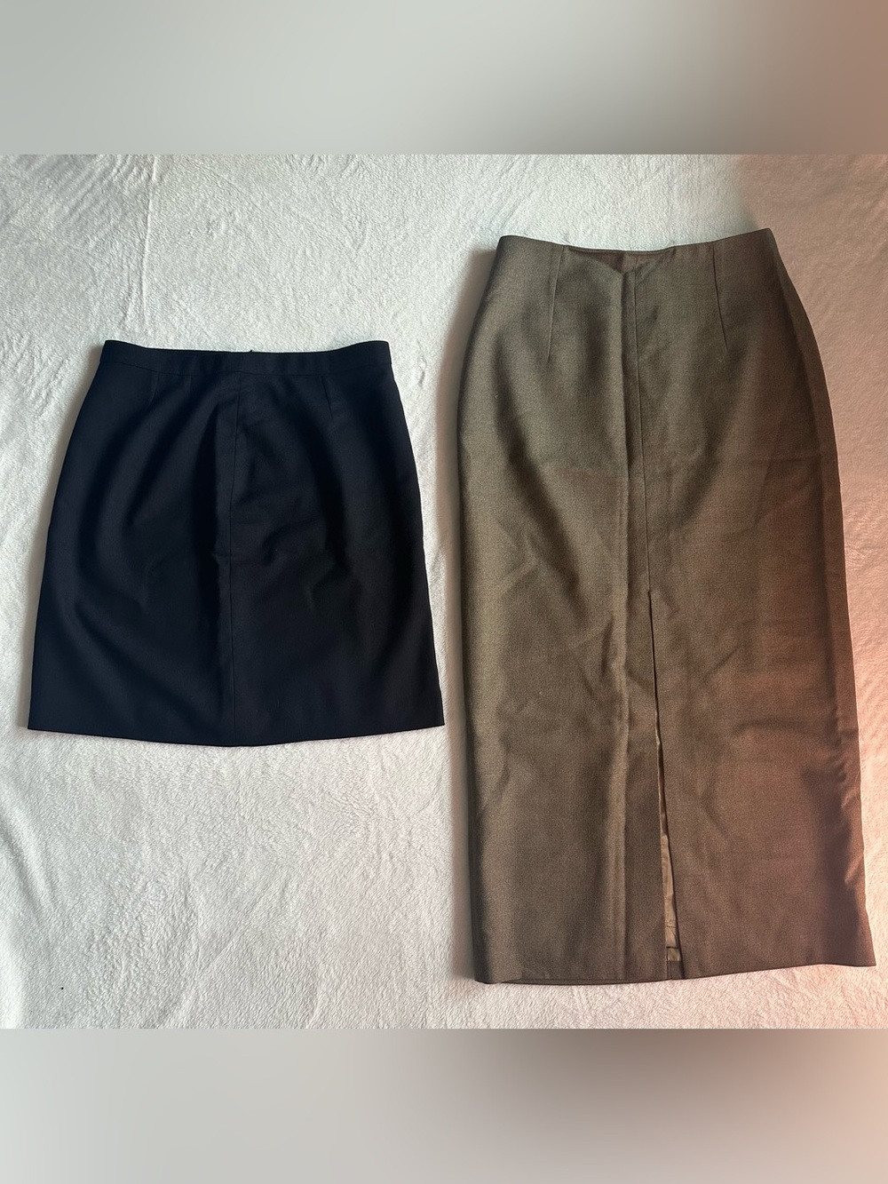 Black Mini and Brown Maxi with Slit Allen Solly Size 12 Womens Wool Set of 2